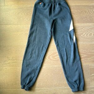 Aviator Nation kids lightning bolt sweatpants.